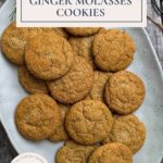 Sourdough Ginger Molasses Cookies Pinterest Pin.