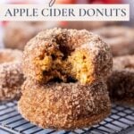 Sourdough apple cider donuts - Pinterest Image